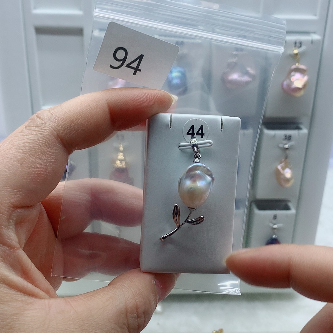 合金吊坠(不含链)淡水珍珠