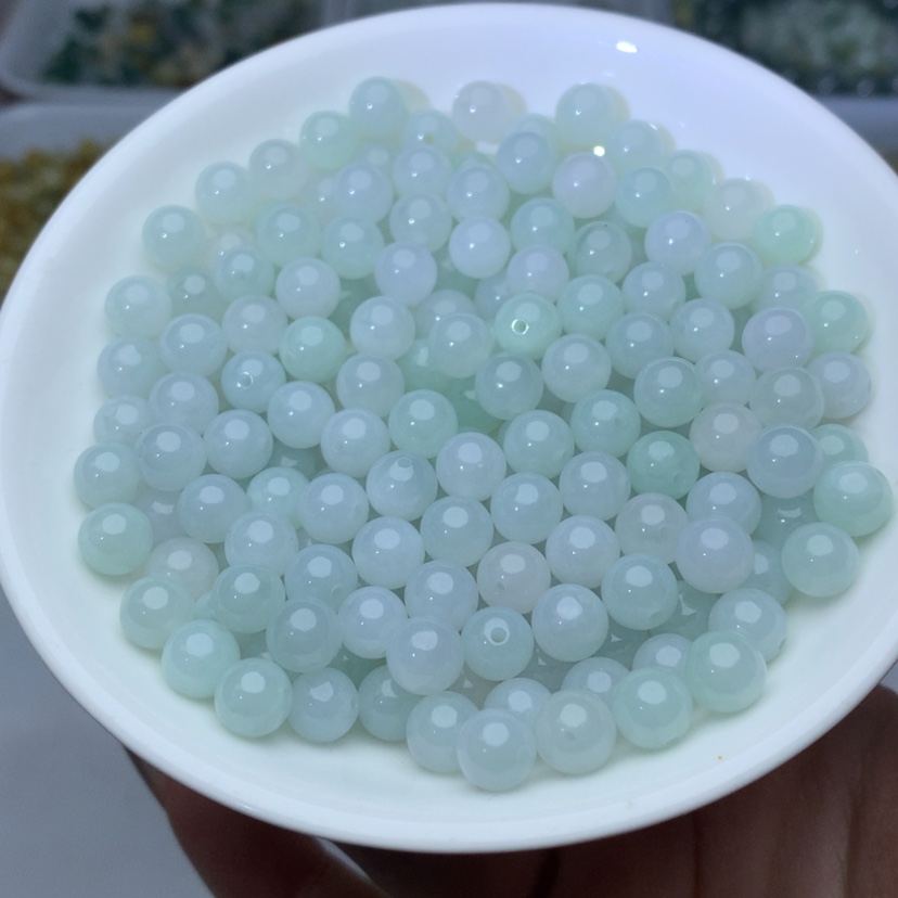 【闪购商品】翡翠手链未镶嵌卡7冰珠子10颗