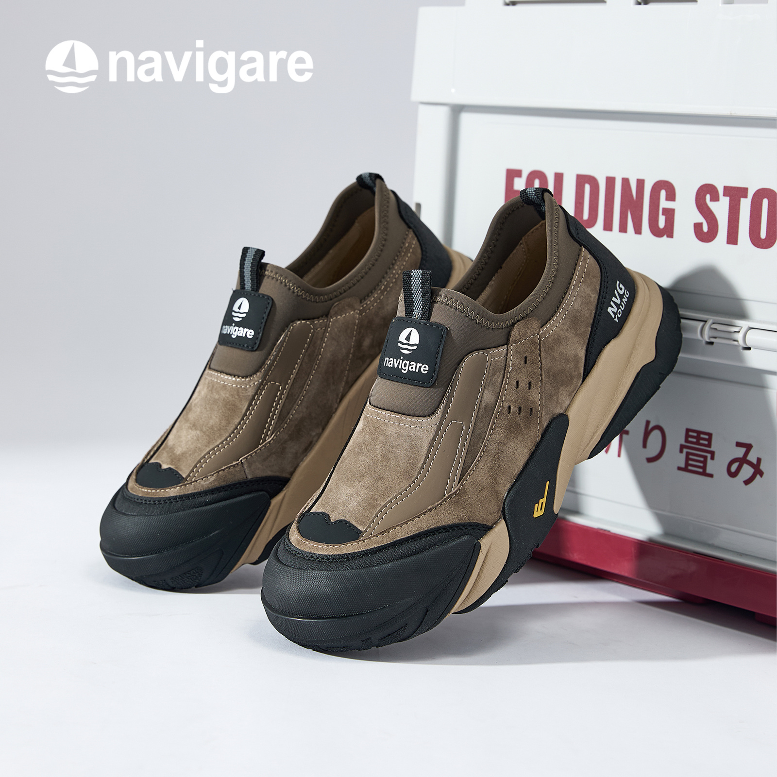 Navigare意大利小帆船男鞋2025年冬季圆头低帮时尚休闲鞋
