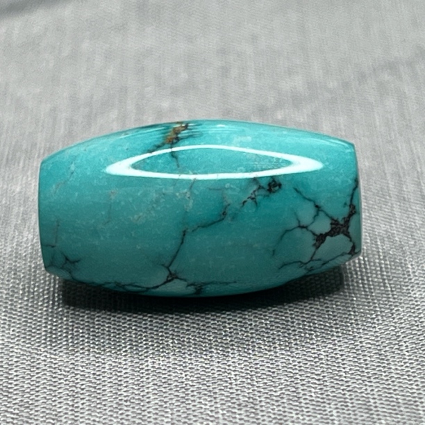 绿松石桶珠配饰，尺寸11x19.9mm重3.96克