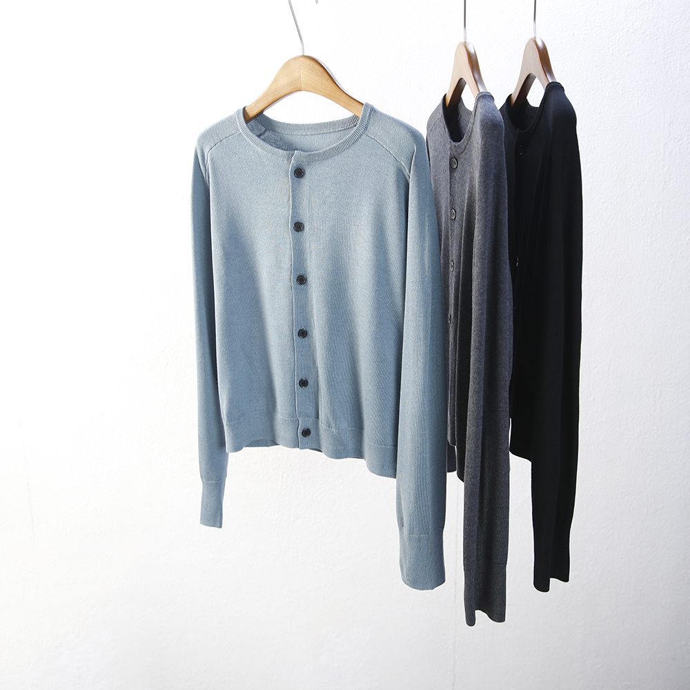 三色开衫 10羊毛 5桑蚕丝 20天丝 针织衫