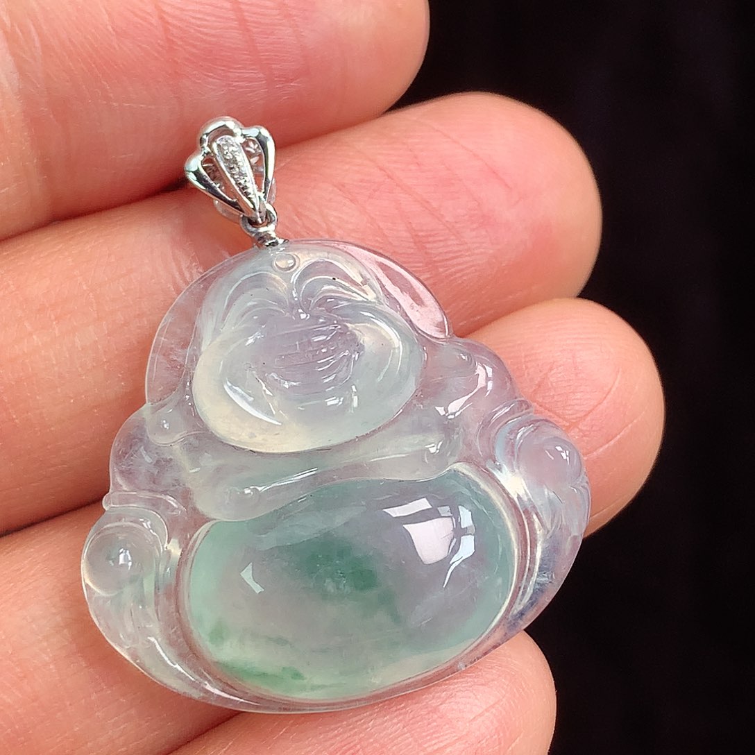 翡翠颈饰18K金镶嵌上新