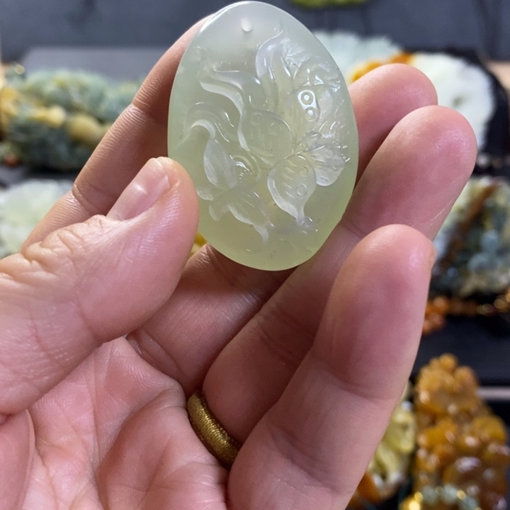 岫玉未镶嵌项链毛衣链