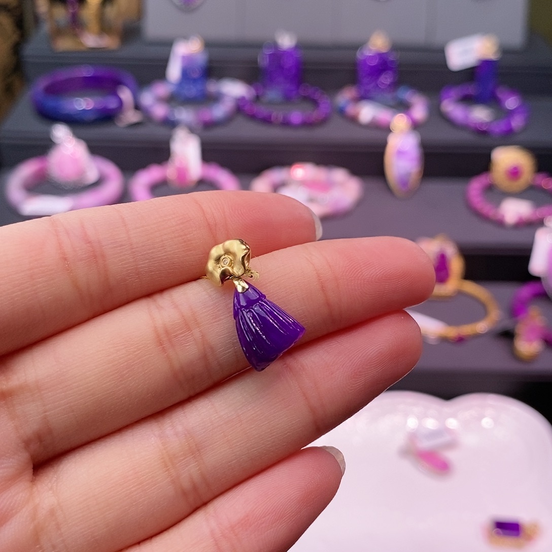 苏纪石（舒俱来）18K金镶嵌吊坠(不含链)