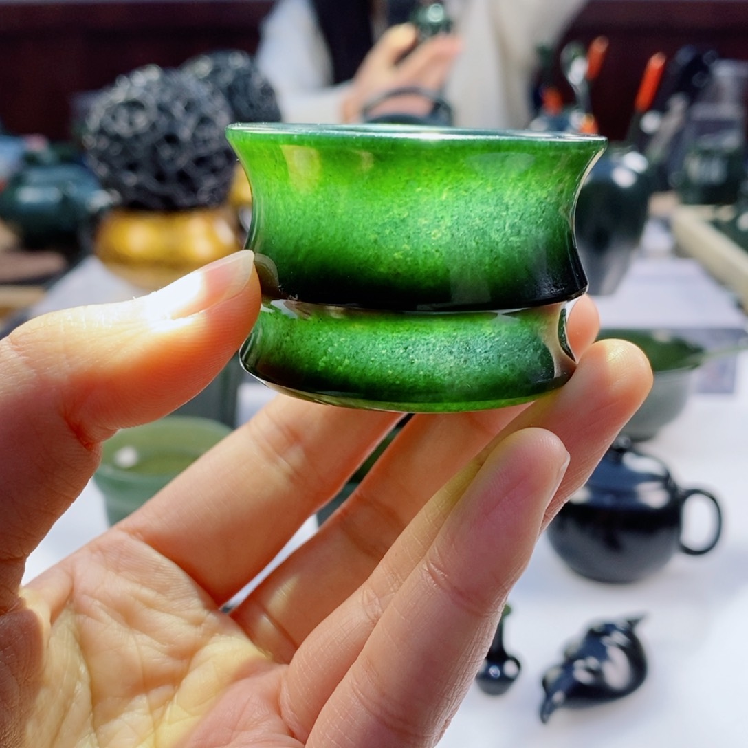 和田玉（青玉）挂件未镶嵌微瑕