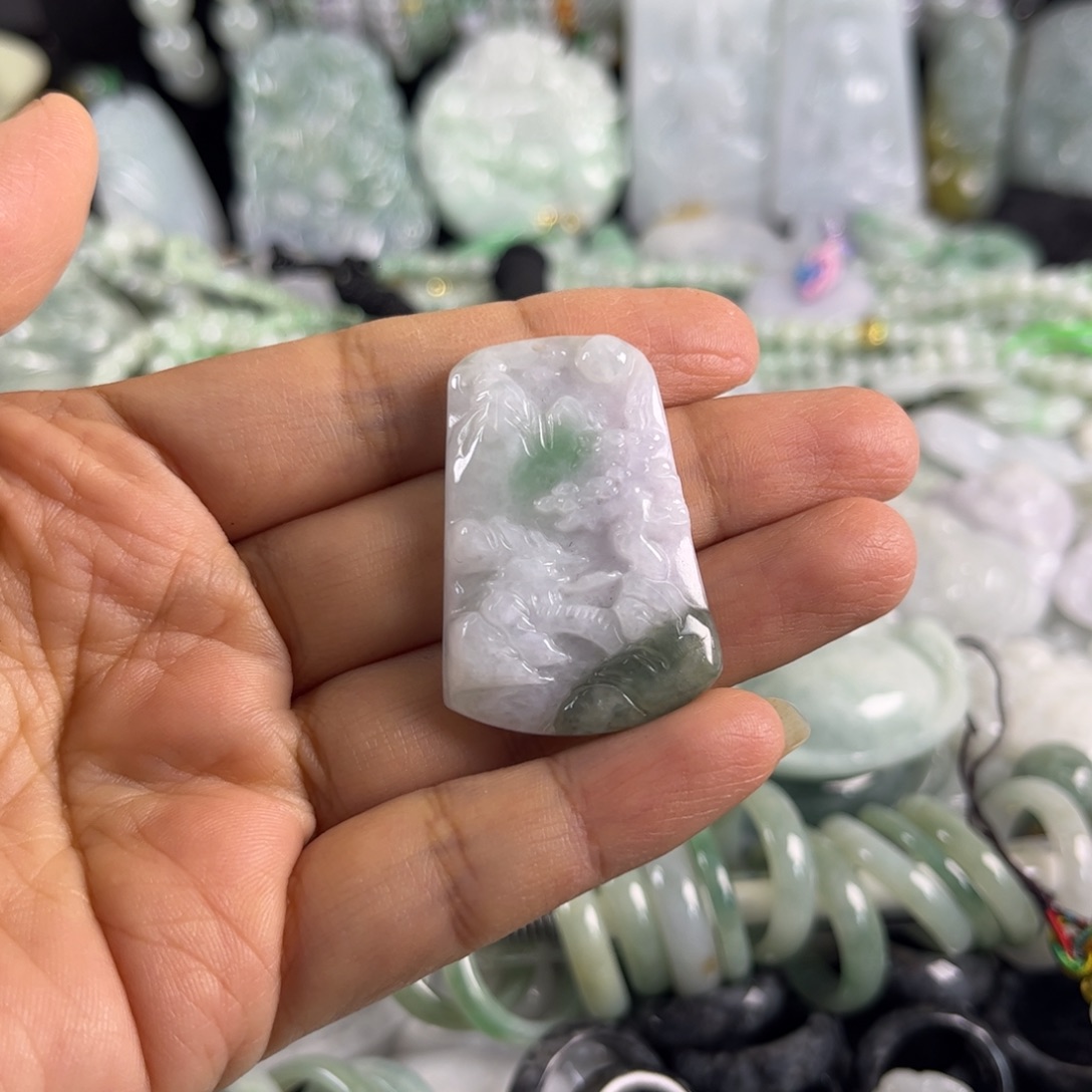 翡翠未镶嵌吊坠(不含链)