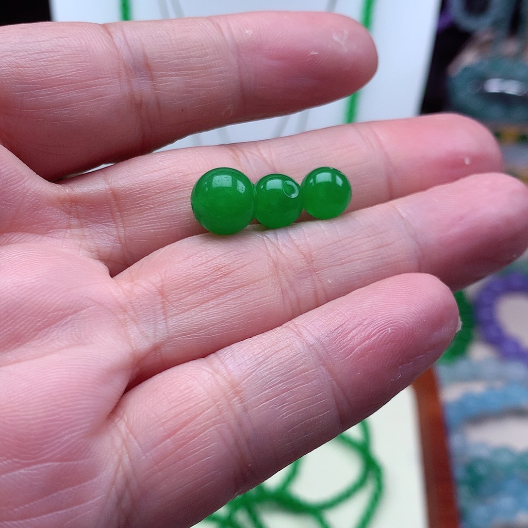 墨***麟卡8.10圆珠手串项链男女款