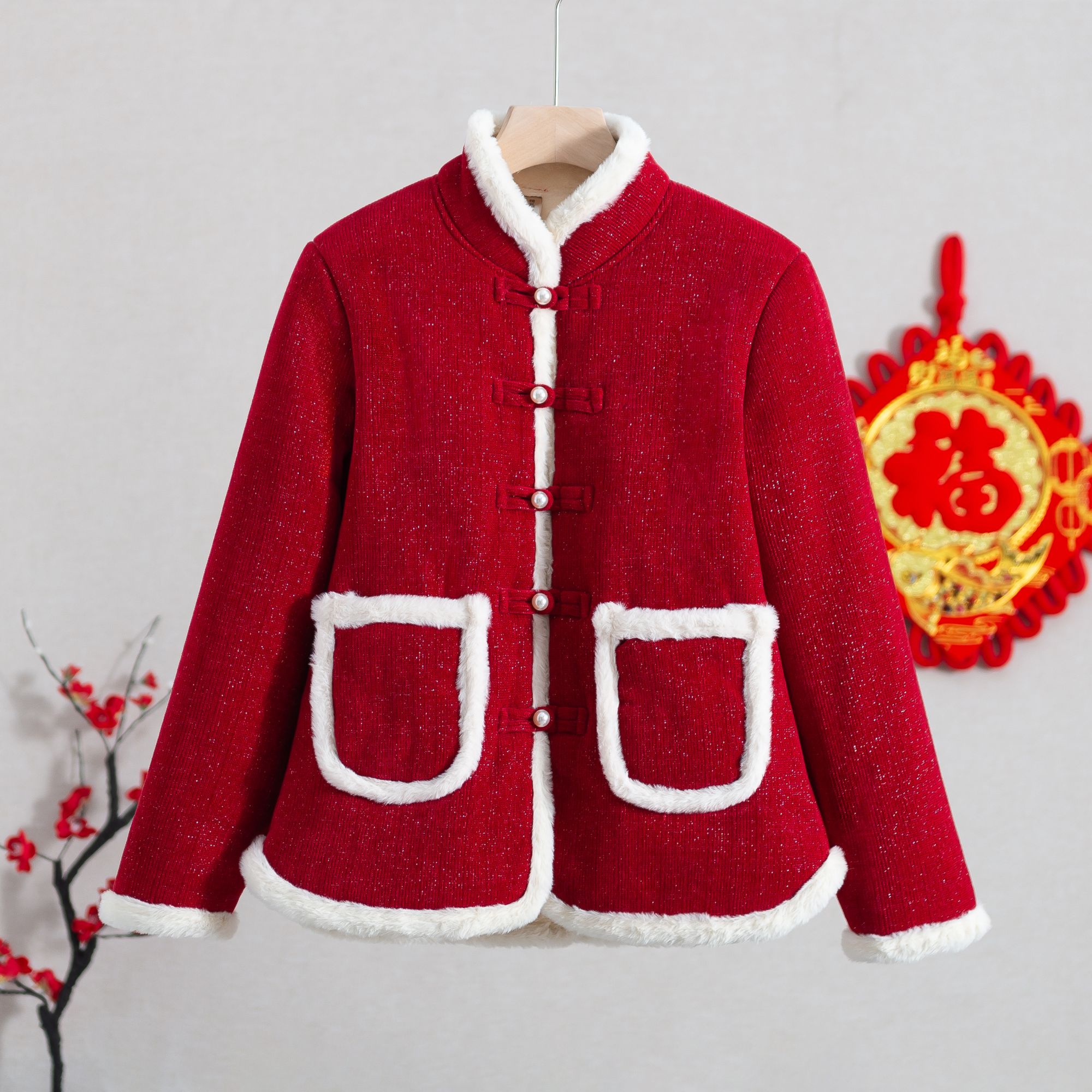 保暖棉衣棉服毛呢复古冬装洋起外套冬季