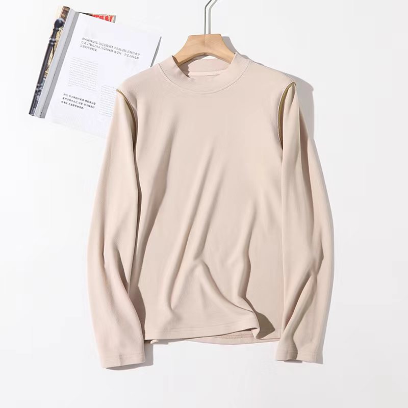 暖绒守护！进阶版羊绒保暖衣舒弹柔糯打底衫简约德绒显瘦上衣7623