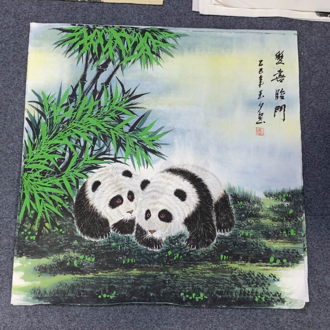 国画尺寸68✖️68精品手绘斗方