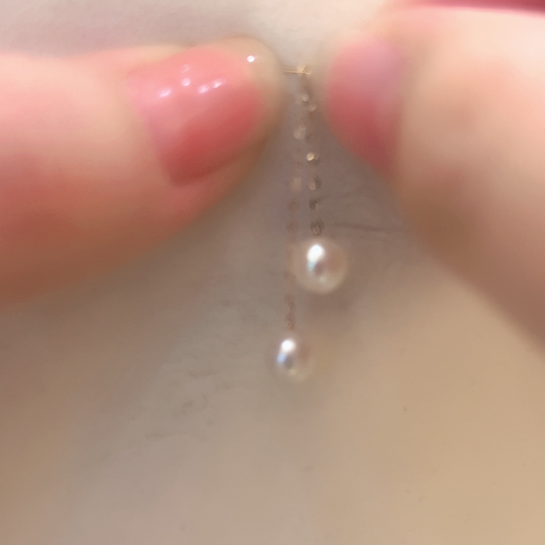 18K金镶嵌淡水珍珠耳饰