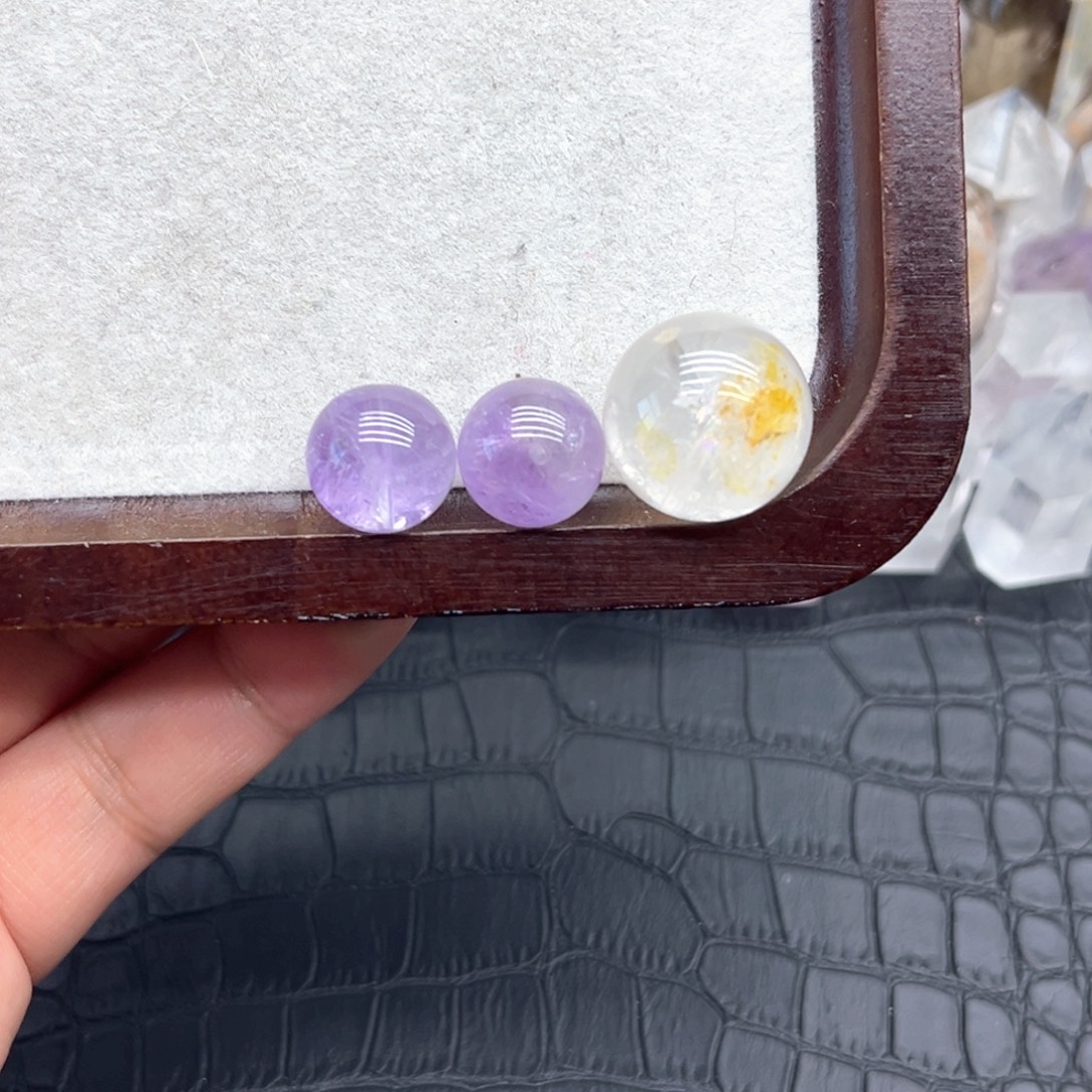 水晶珠宝半成品未镶嵌10 有孔