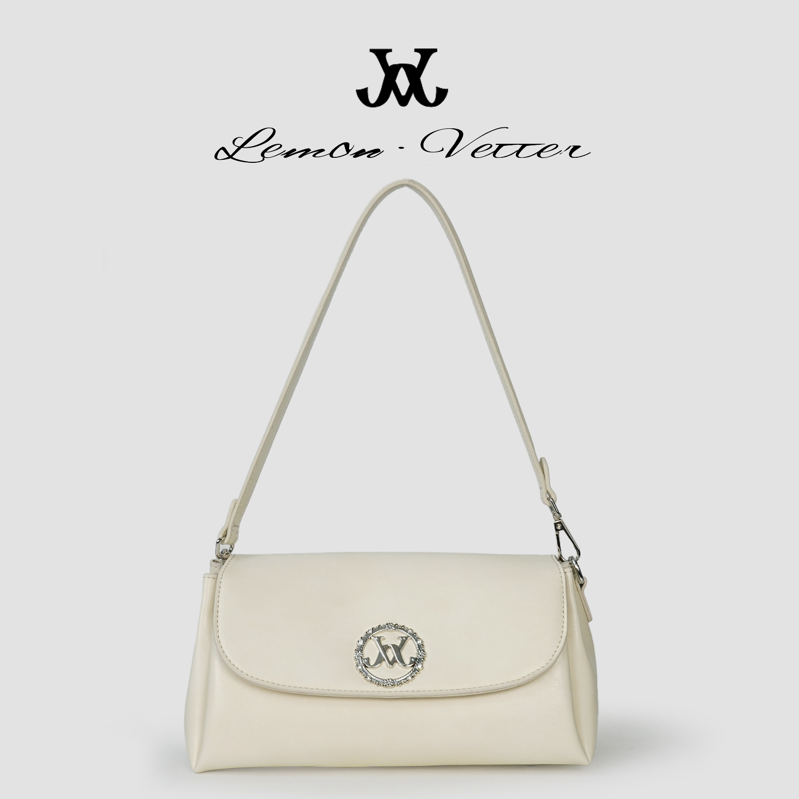 LNX雷蒙威特新款时尚百搭韩版单肩斜挎包2025026米白色