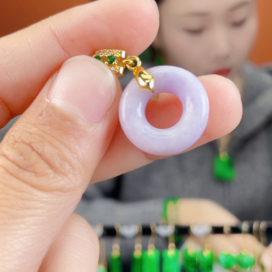 翡翠未镶嵌耳饰饰品