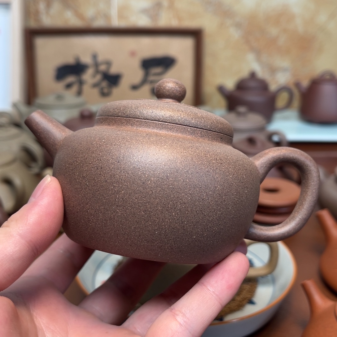 茶壶紫砂老块共生 黄龙山