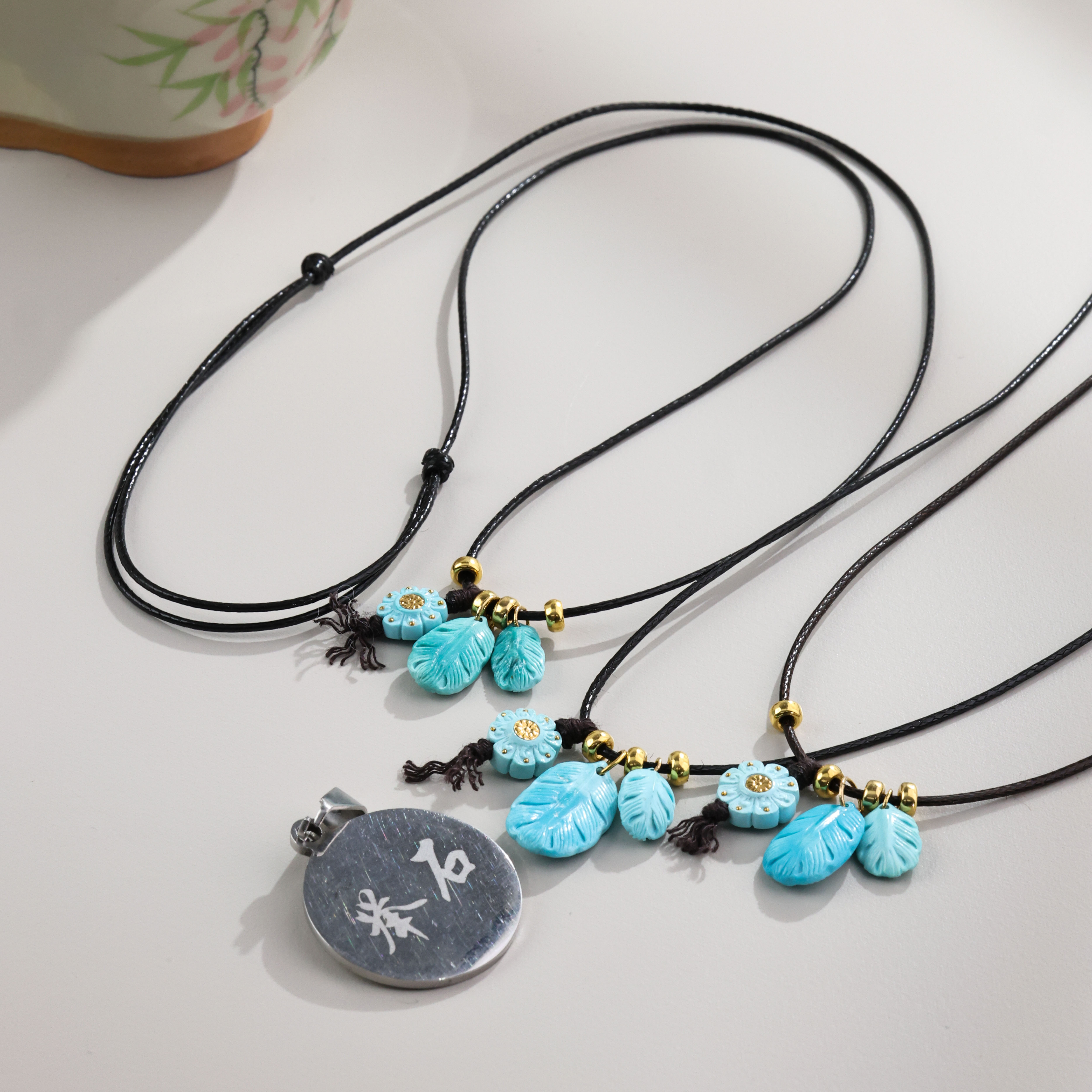 【举石臻选】TA1227-3793-942绿松石吊坠18k（一件/多样性发）E