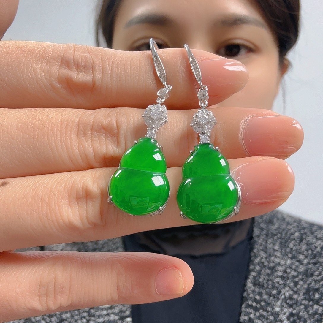 翡翠银S925镶嵌吊坠(不含链)