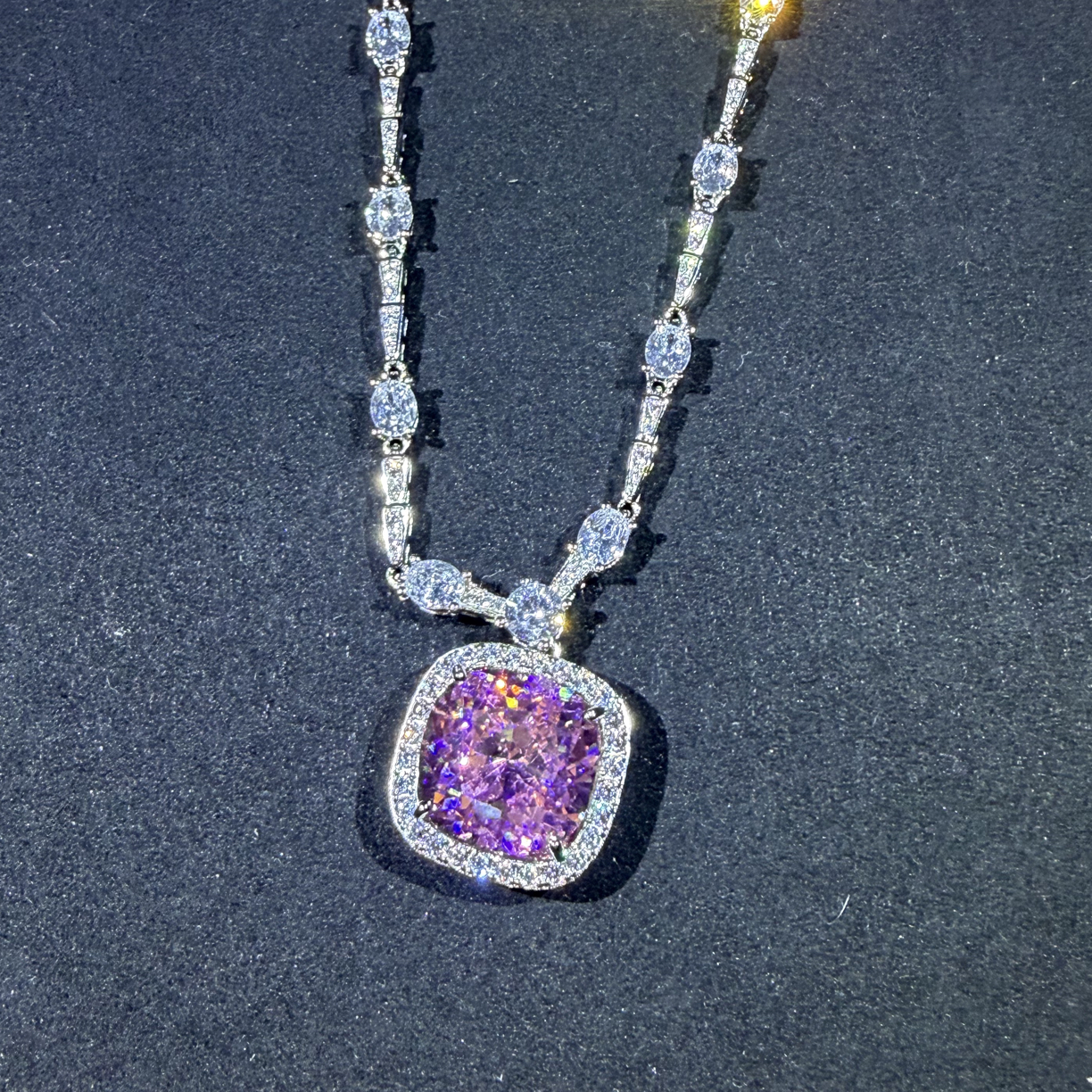 [南非甄选】 NFZX  LC-1952 DIY套链【方包粉色项链首饰