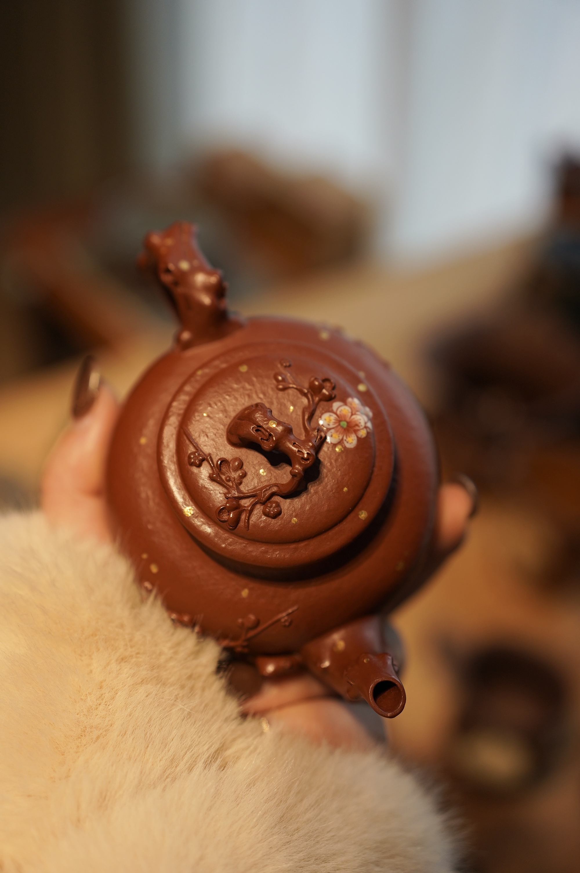 报春紫砂壶 雷罡制 150cc