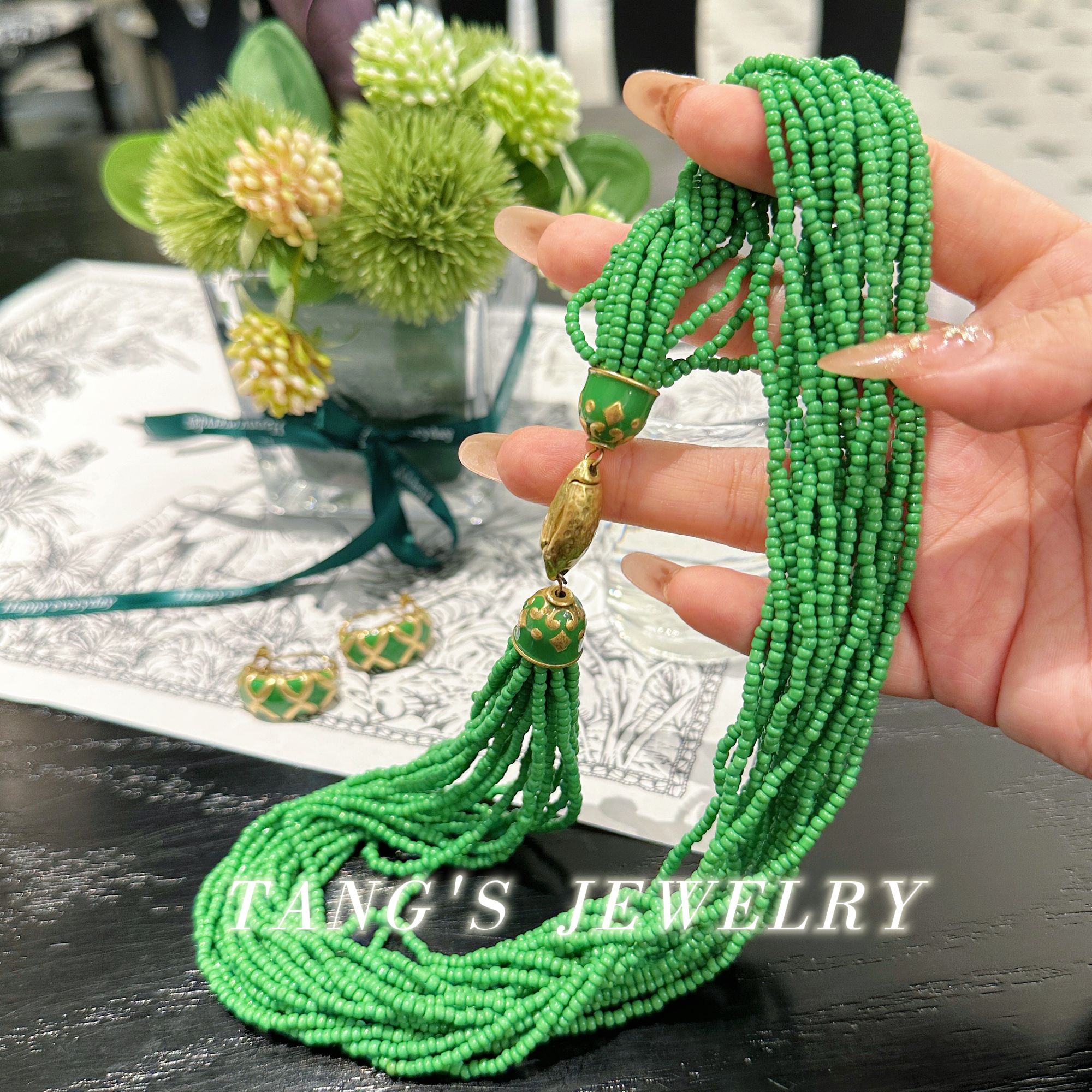 铜合金项链 佛罗伦萨｜设计师 扭扭链  绿项链