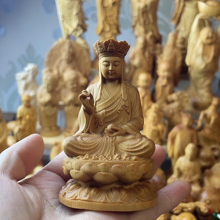 柏木（崖柏）崖柏地藏高9公分