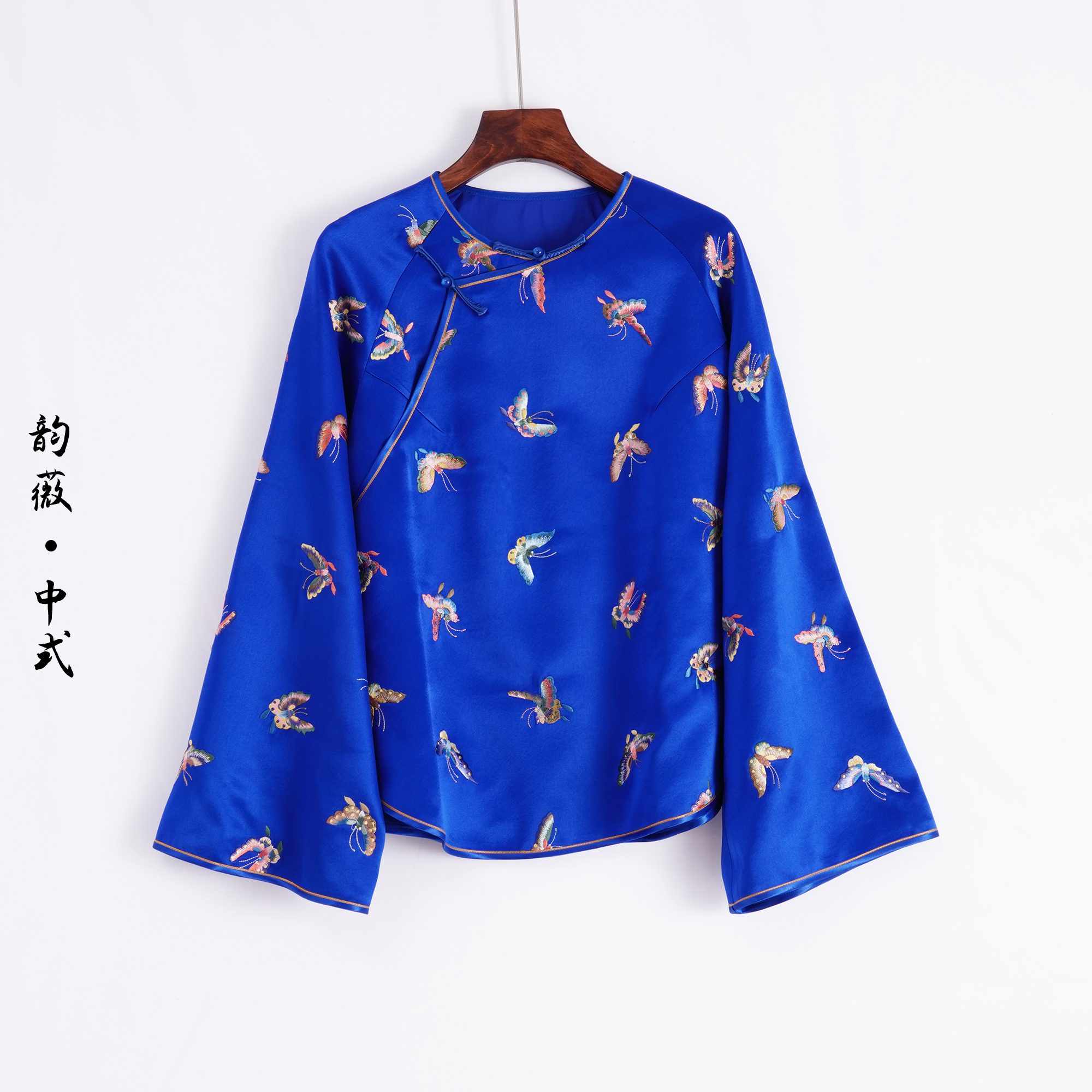 女装中国风圆领上衣薄款斜襟中式复古百搭