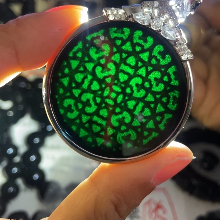 翡翠银S925镶嵌颈饰墨翠