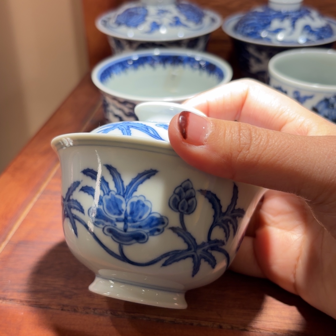 从****瓷微瑕秋葵盖碗福利