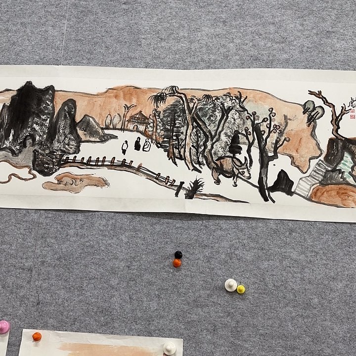 国画璇***后花鸟等多种鸟类和动物