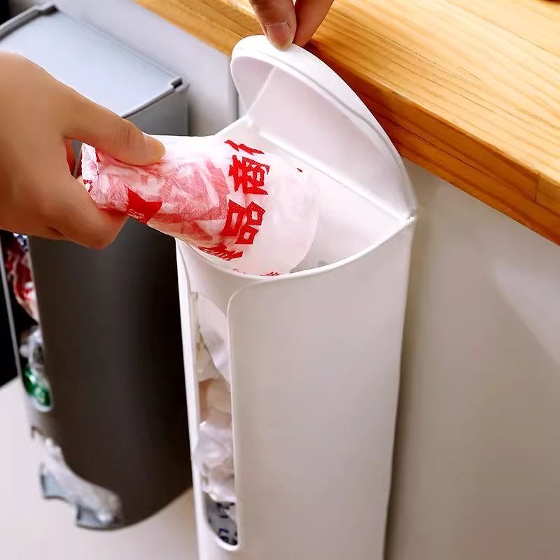 6253适中均码多种规格垃圾袋收纳盒壁挂式置物架储物盒