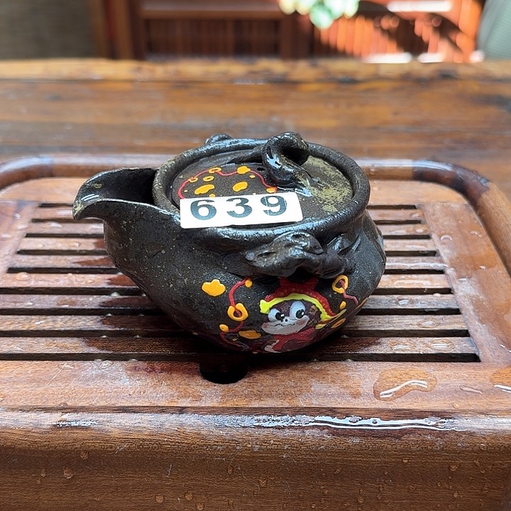 纯手工制作粗陶茶具