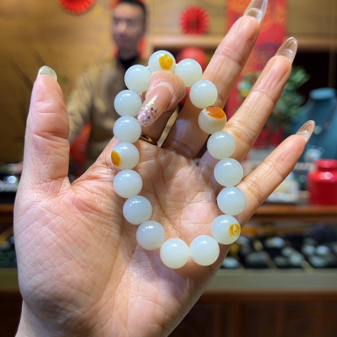 和田玉手链未镶嵌12