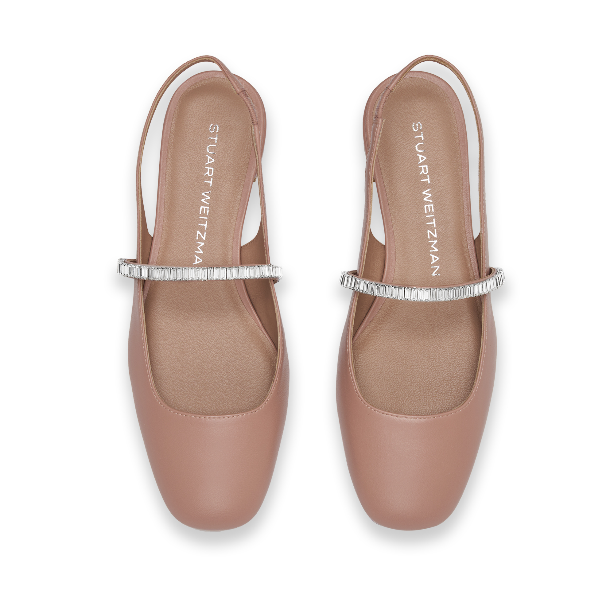 【宁波阪急】STEFANIE SLINGBACK FLAT豆蔻色纳帕皮/水晶平底鞋