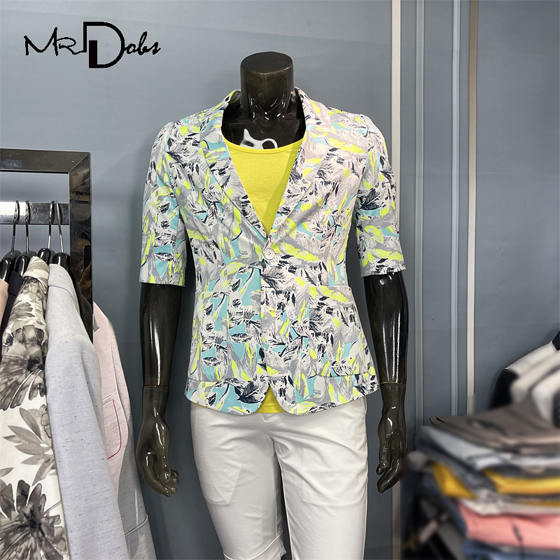 度比古卡夏季中袖西服原创设计感潮流韩版修身雅痞