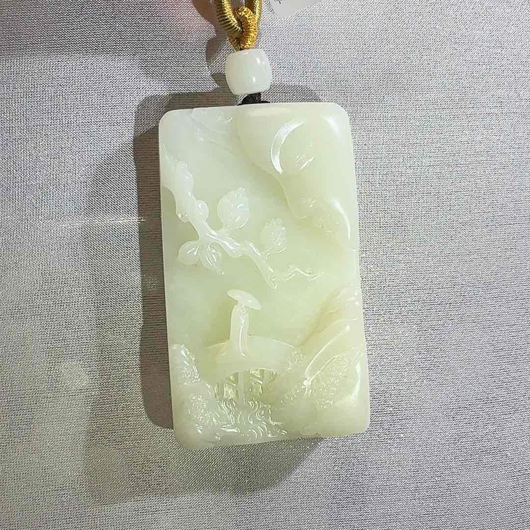 和田玉颈饰未镶嵌米达大师59g