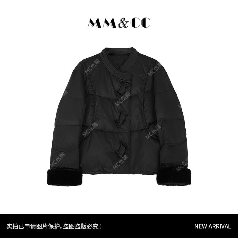【黑白羽】新中式高定系列90白鸭绒羽绒服外套G9171