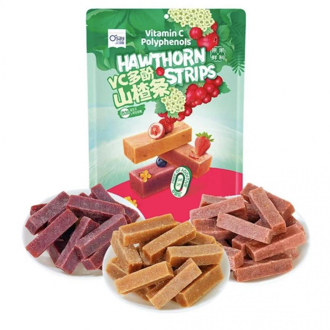 【会员商店】奥赛VC多酚山楂条三种口味山楂零食美食