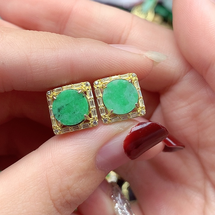 翡翠颈饰银S925镶嵌翡翠