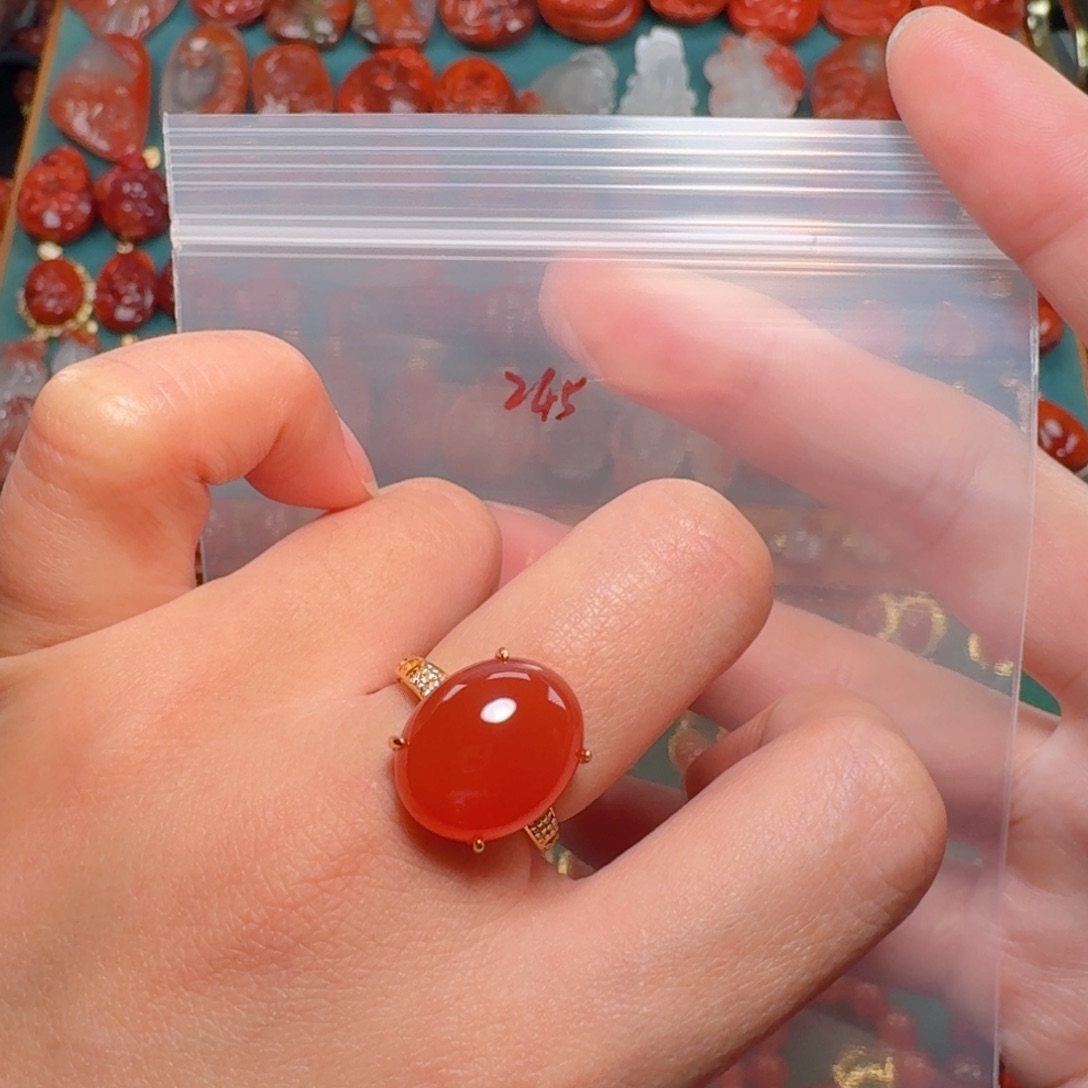 南红玛瑙南红银S925镶嵌