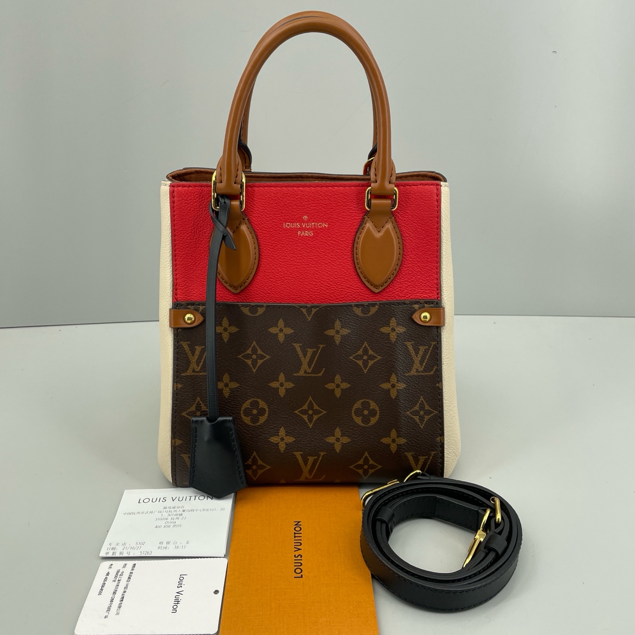 95新 LouisVuitton/路易威登 优选/FoldTote手提包带票 20x22x18