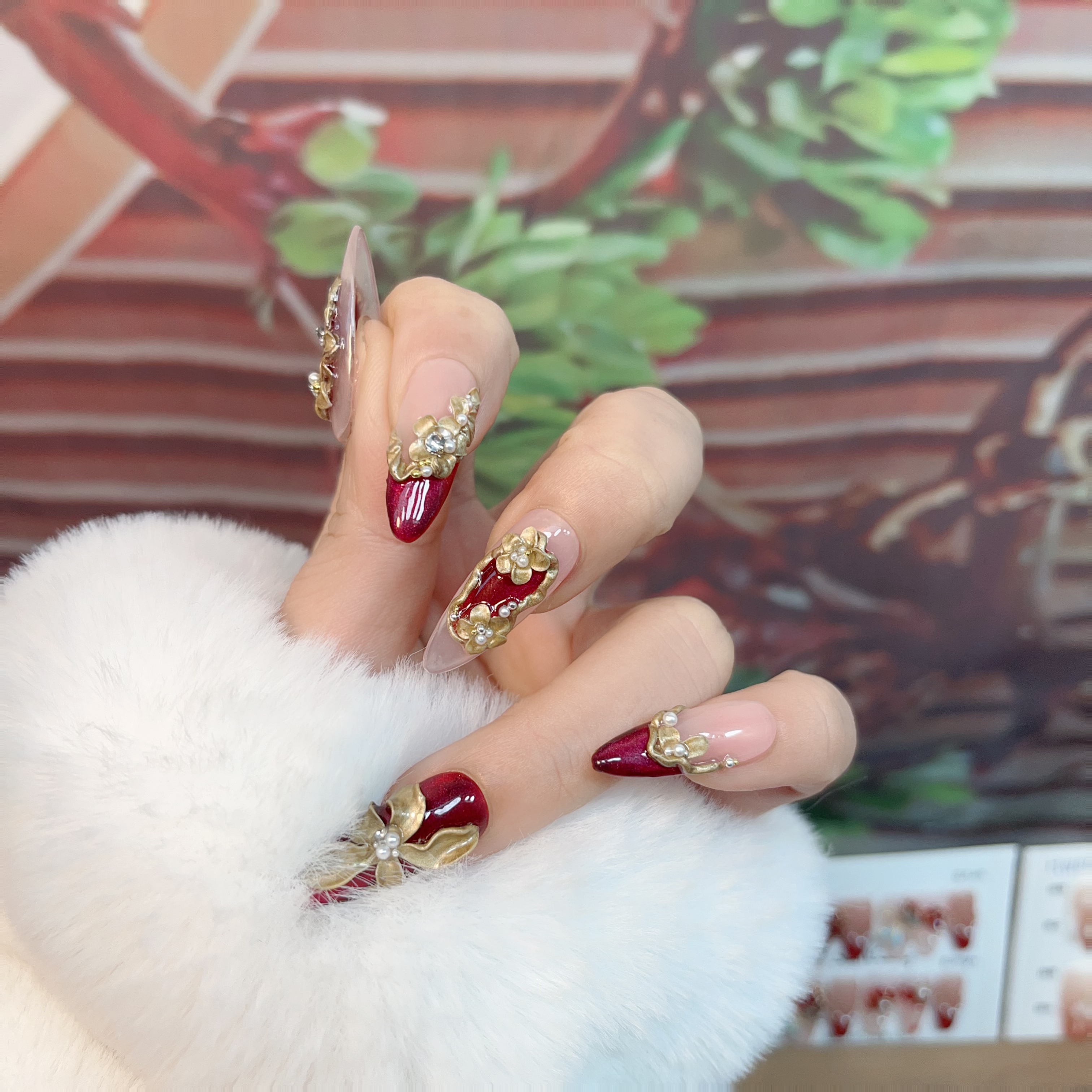 【LLS058俏佳人】 薯你靓 品牌 原创设计 纯手工雕花穿戴甲可爱