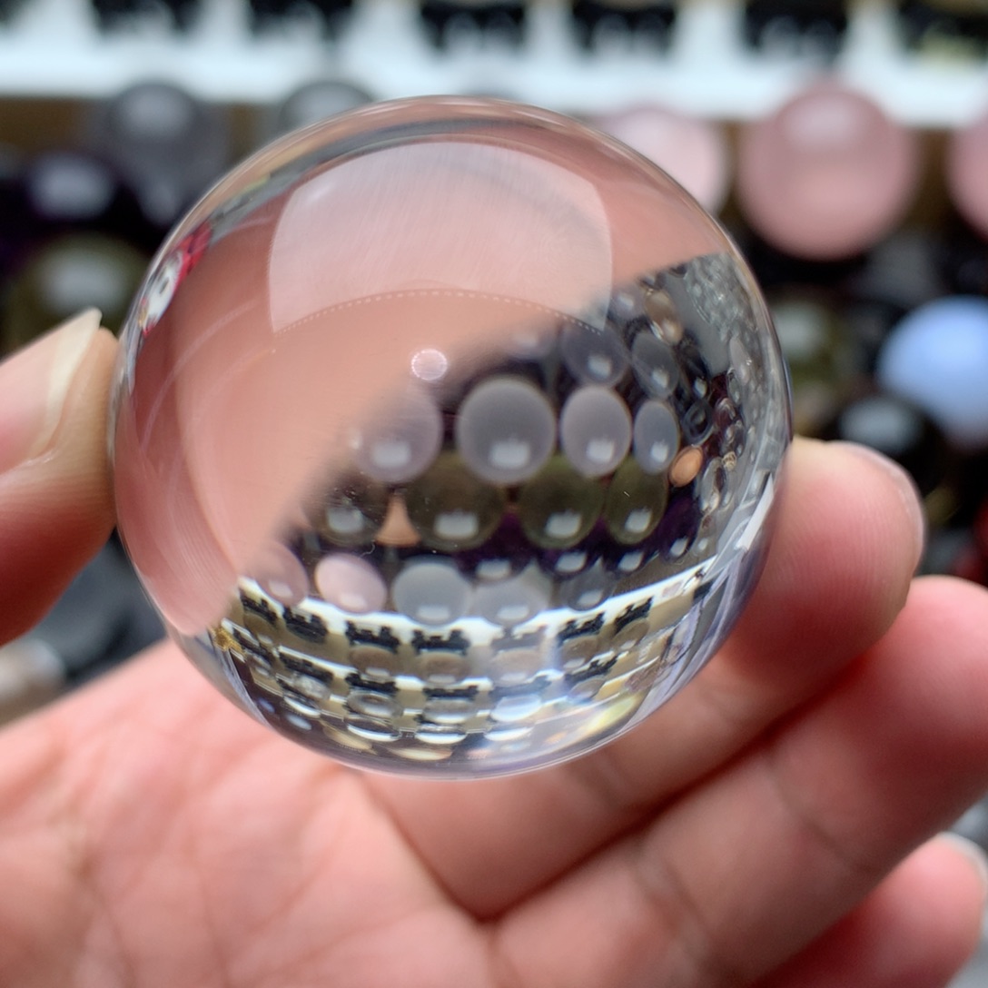 【闪购商品】水晶白水晶球摆件未镶嵌奔**蓝