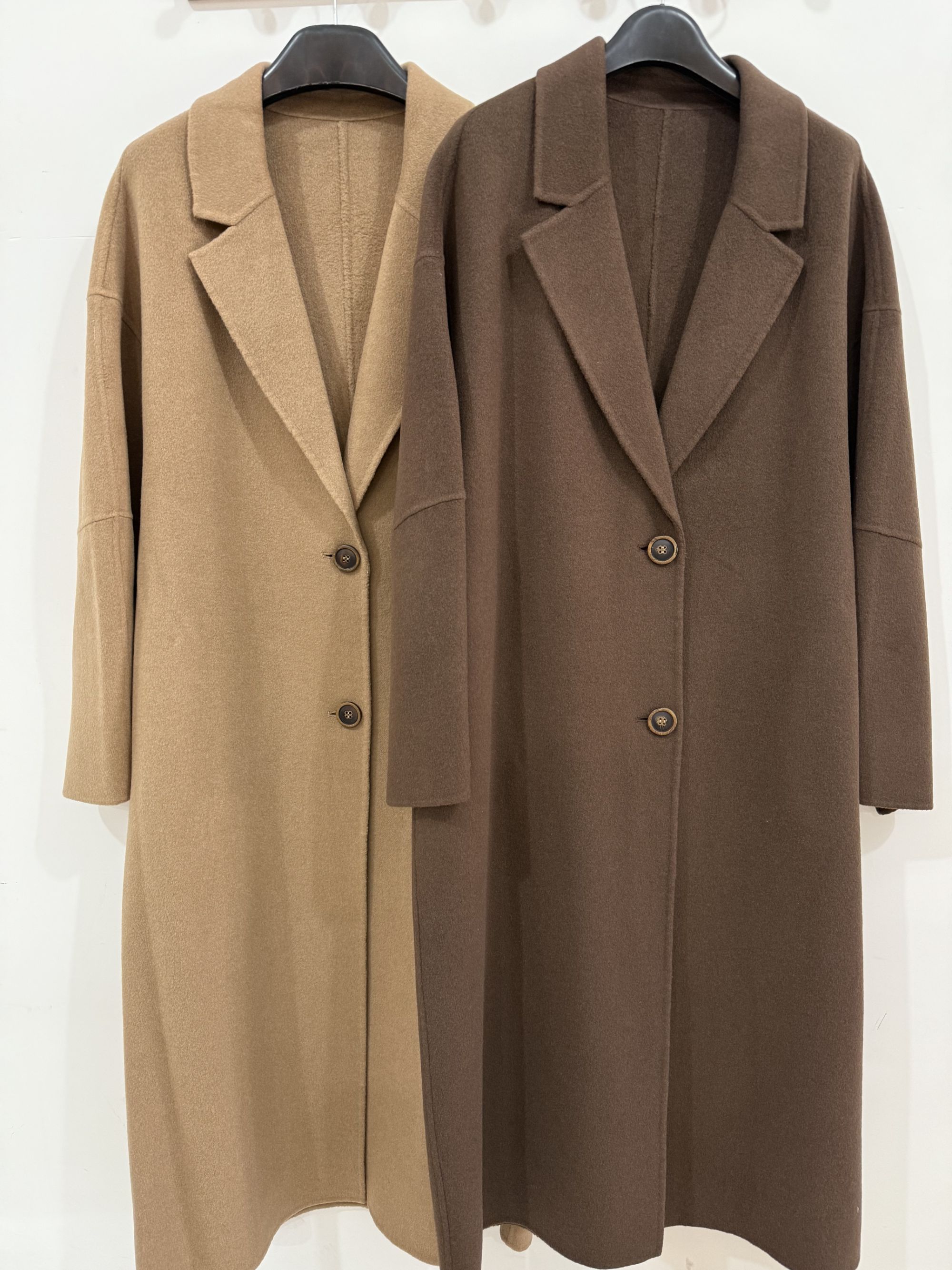 意大利订单 松弛感轮廓型大衣羊绒