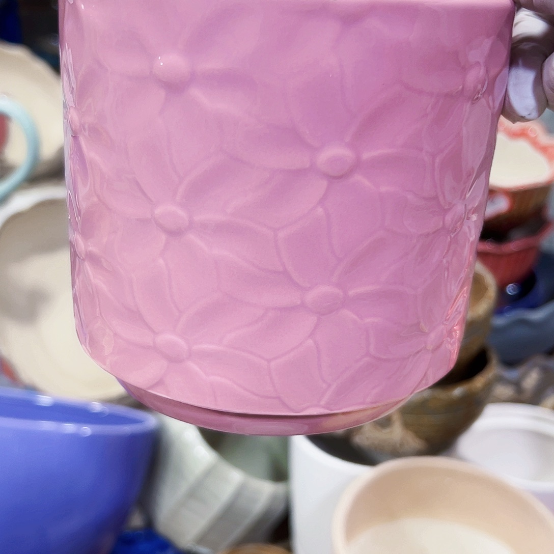 有孔，外贸尾单陶瓷花盆凑单10米包邮