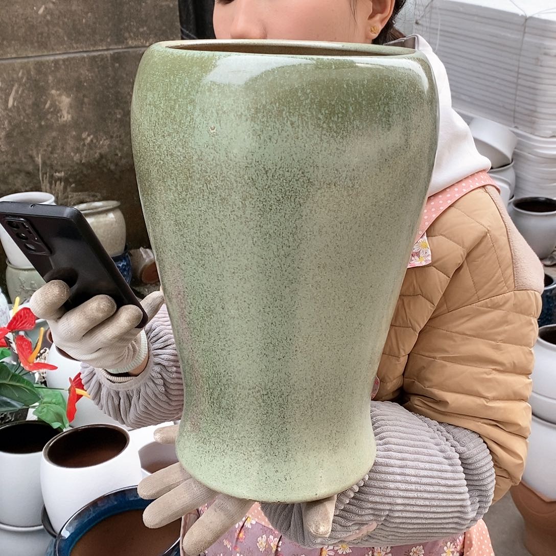 紫砂花盆正品口18高32