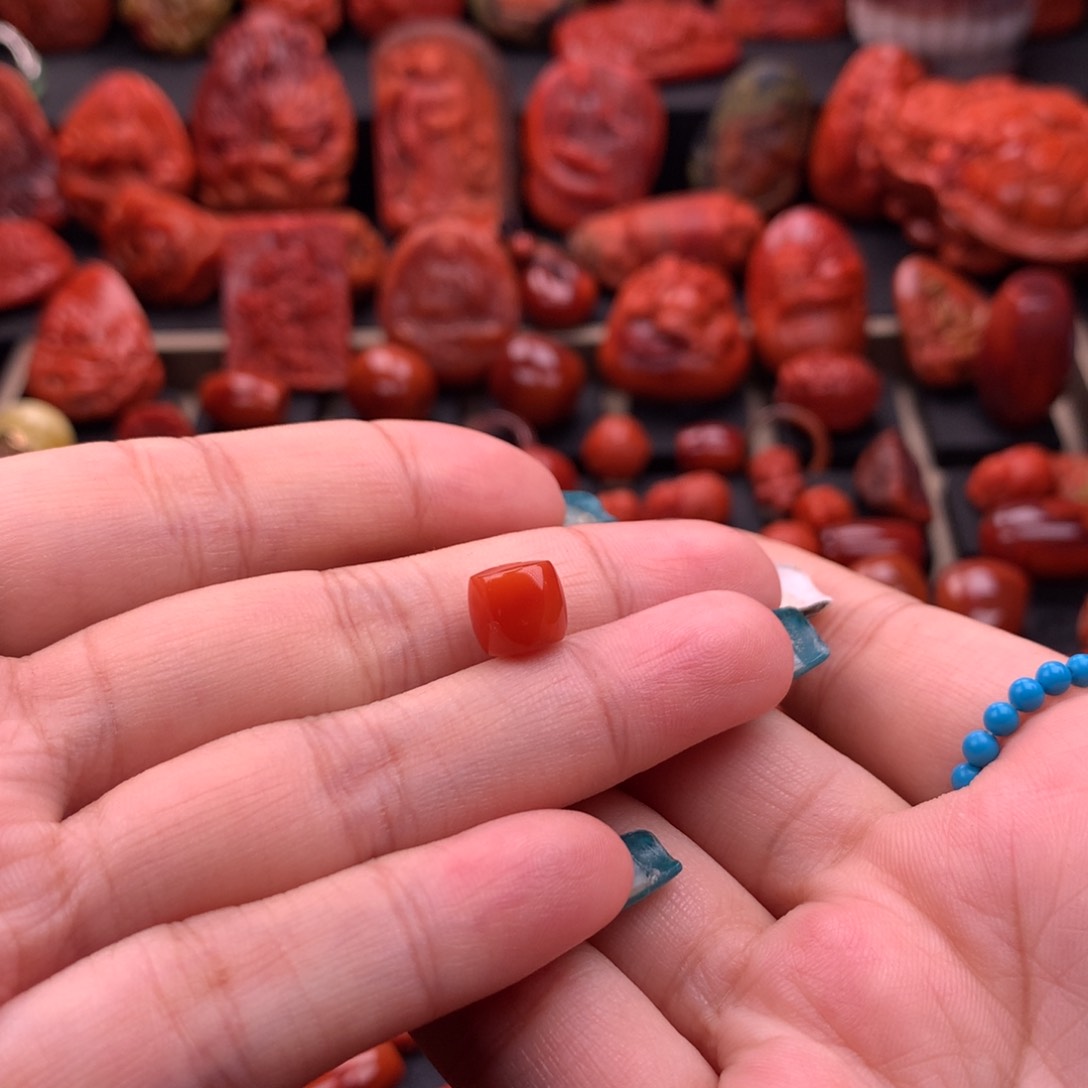 南红玛瑙南红川料直切单珠8.6mm未镶嵌