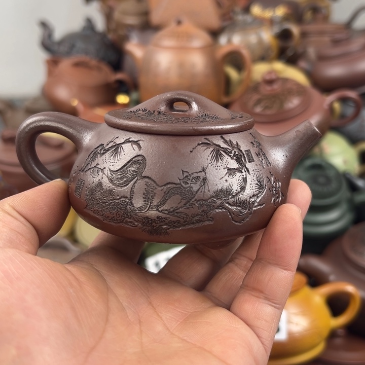 茶壶紫砂紫砂壶内盖划痕