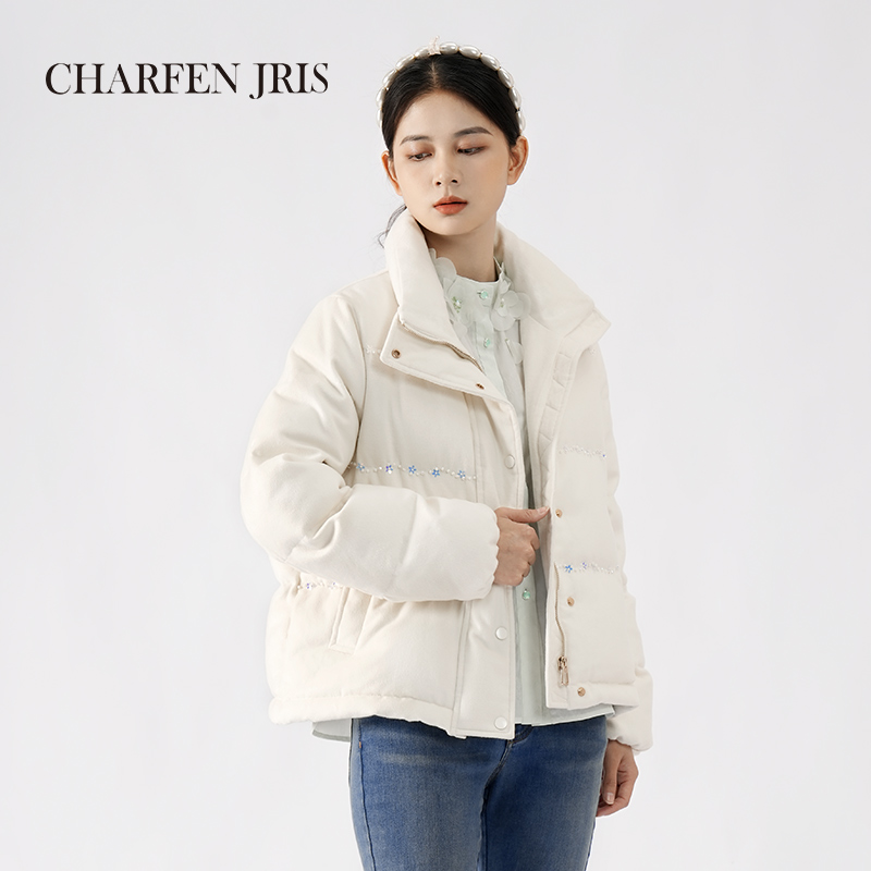 CHARFEN朝峰冬季时尚休闲保暖鹅绒羽绒外套FJE5F683-6171Y