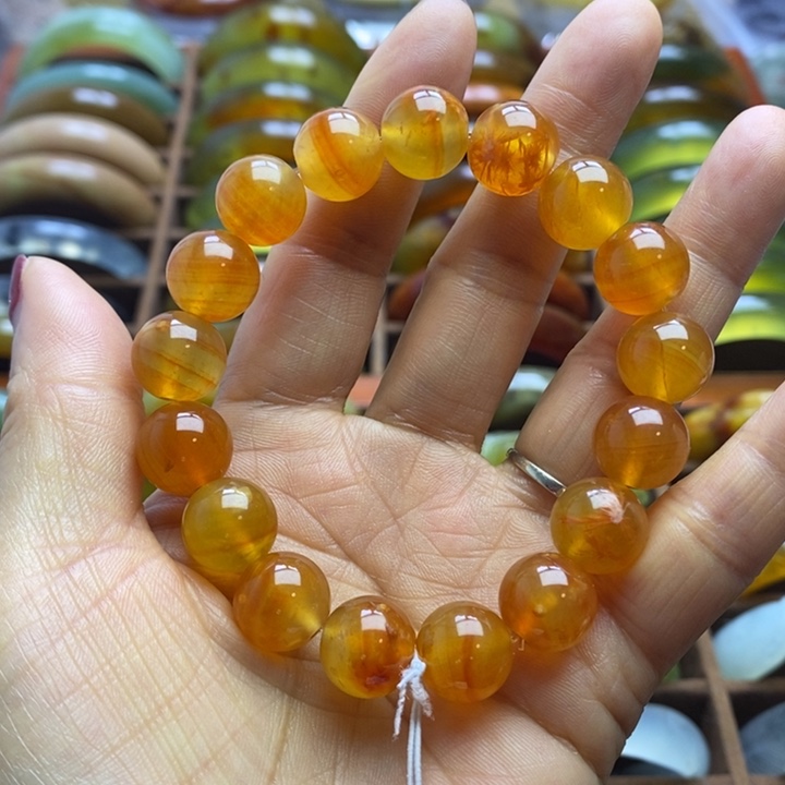 蛇纹石玉手链未镶嵌