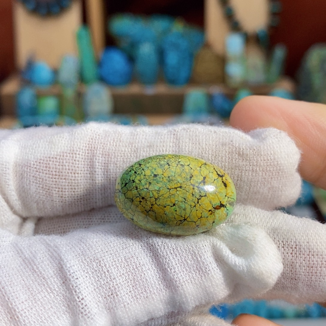 定制绿松石网花枣珠